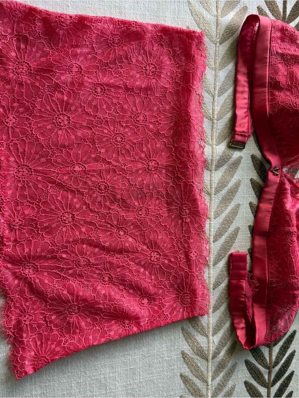 Victoria's Secret Coral Pink Lace High-Waist Thong